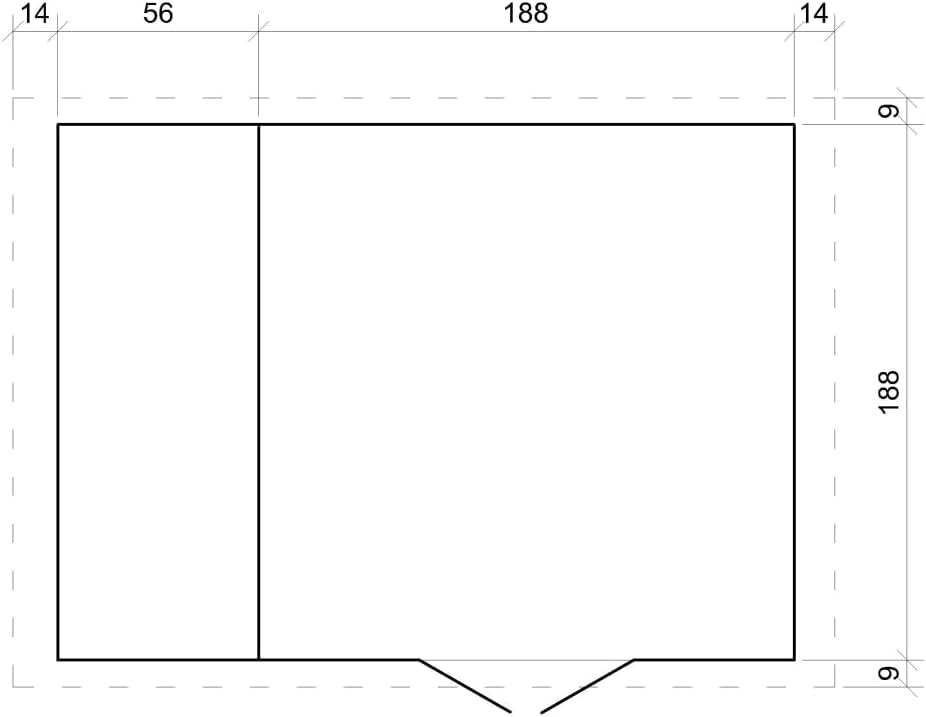 Abri de Jardin en Bois et Range bûches extérieur - Stockage extérieur I206xL272xH218 cm/ 3,53 + 0,97 m2 Petit abri à Outils, Local à vélos - bleujardin M386