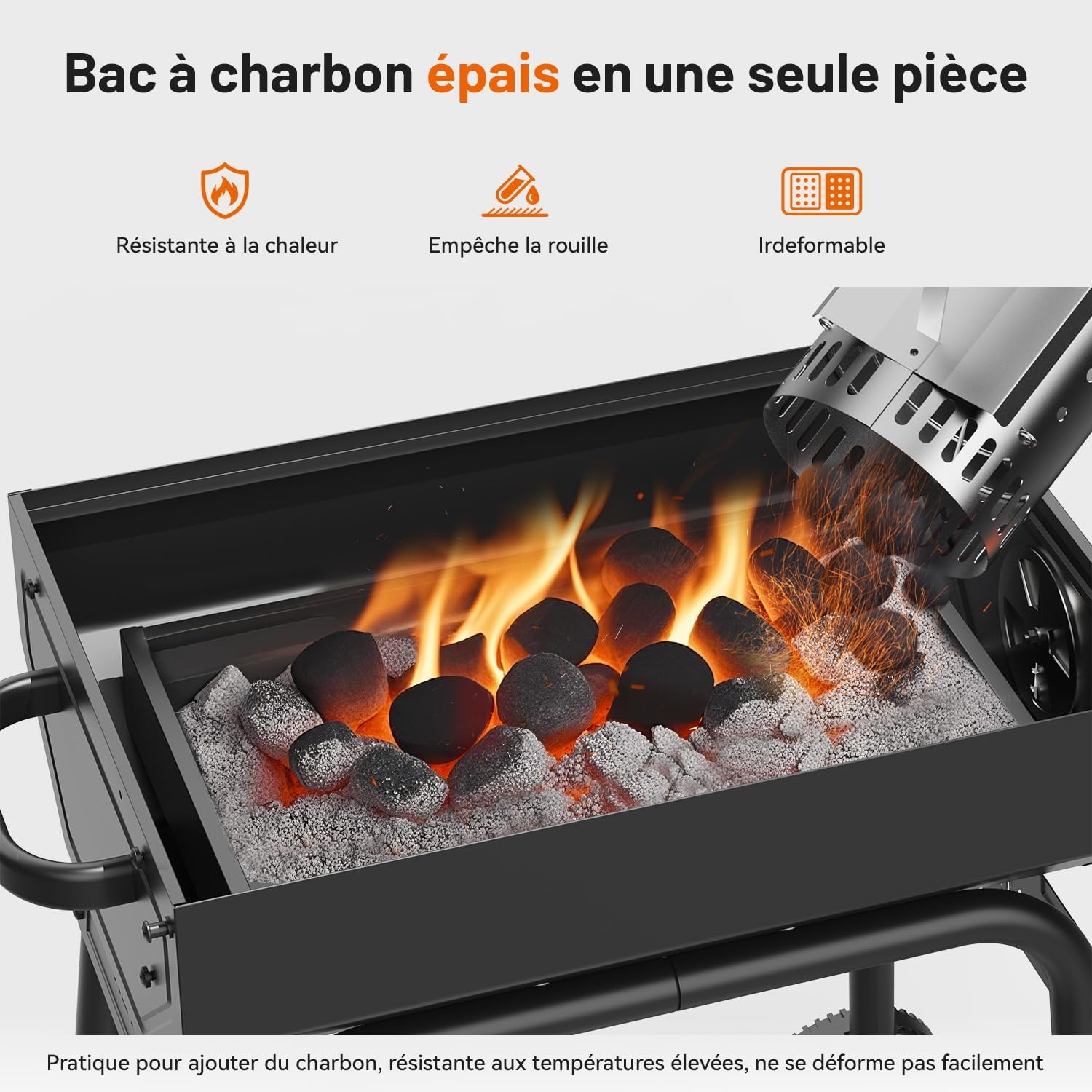 bleujardin 23 pouces barbecue pentagonal, chromé, 469 Sq In-23 Pouces