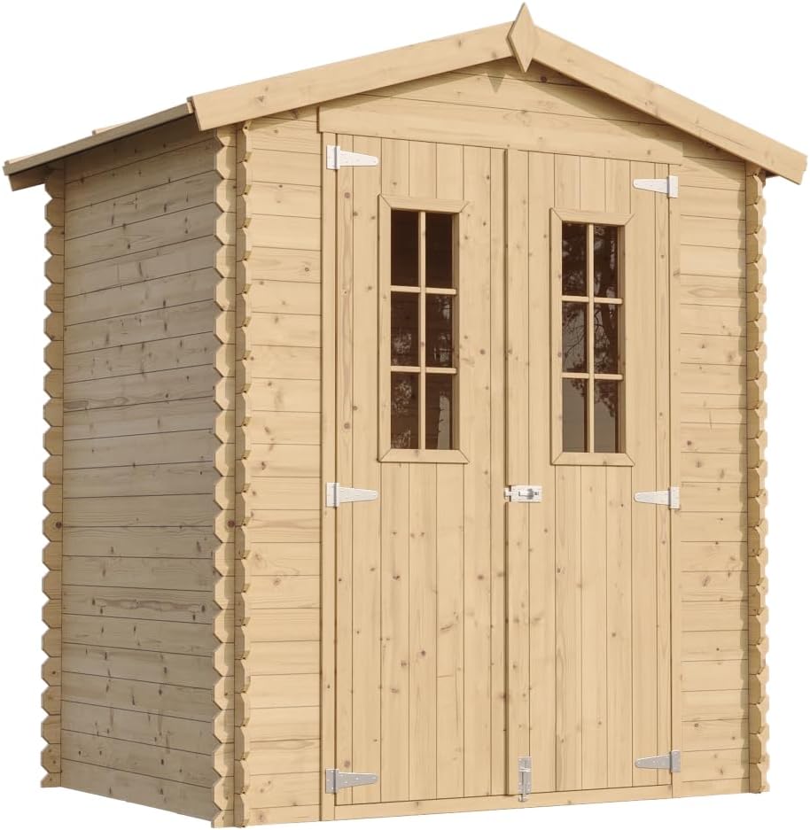 Abri de Jardin en Bois - Stockage extérieur I196xL136xH218 cm/ 1.98 m2 Petit abri à Outils, Local à vélos - bleujardin M367C