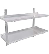 bleujardin Étagère Murale INOX Cuisine Tablette Flottante Pose Murale Catering 2 Couches (100 * 30cm)