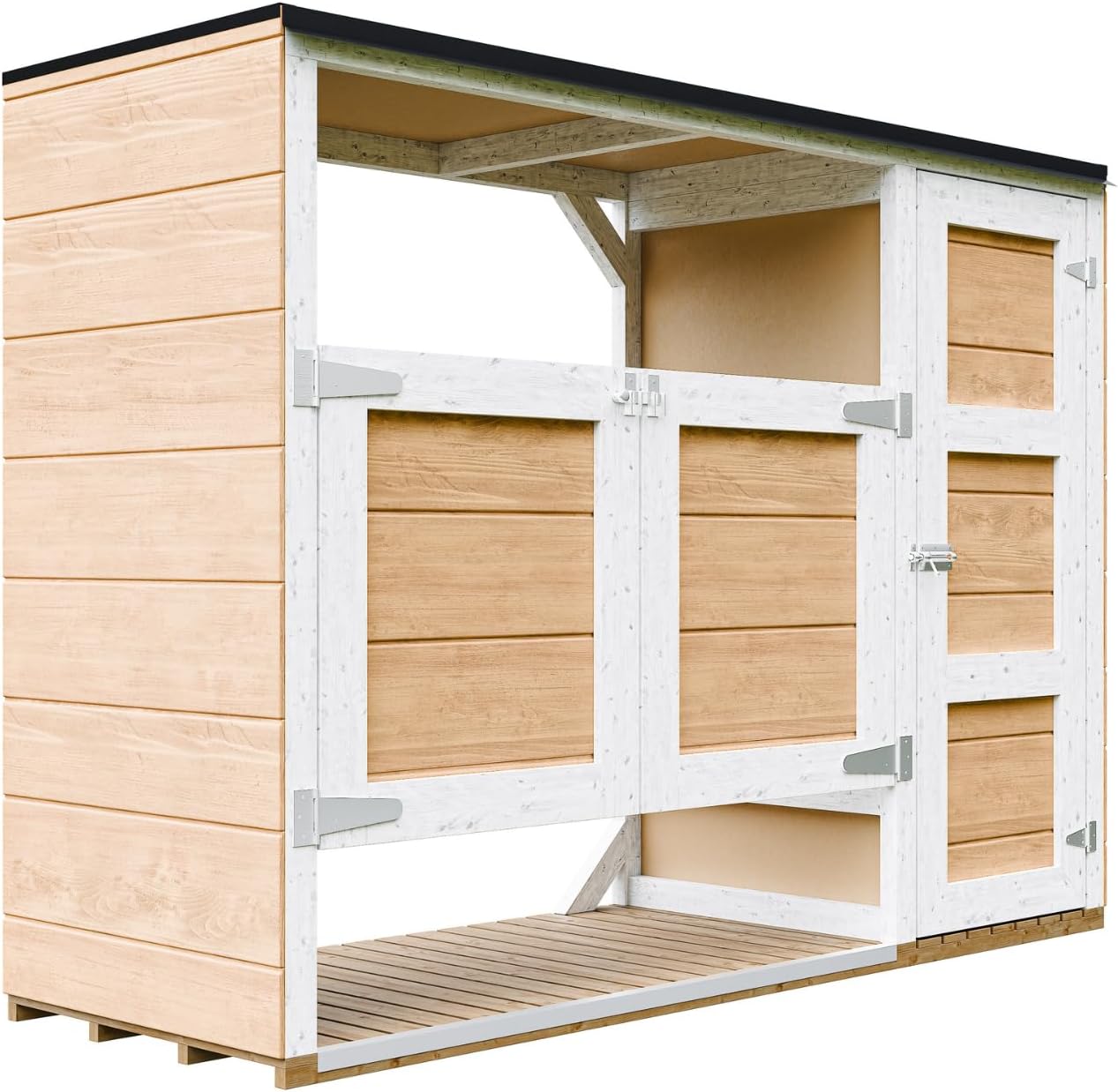 Abri de Jardin pour poubelles, Cache Poubelle extérieur 2x240L – Coffre de Rangement Exterieur, Armoire de Jardin, cabane de Jardin Exterieur – bleujardin M981A-HARVEST Honey
