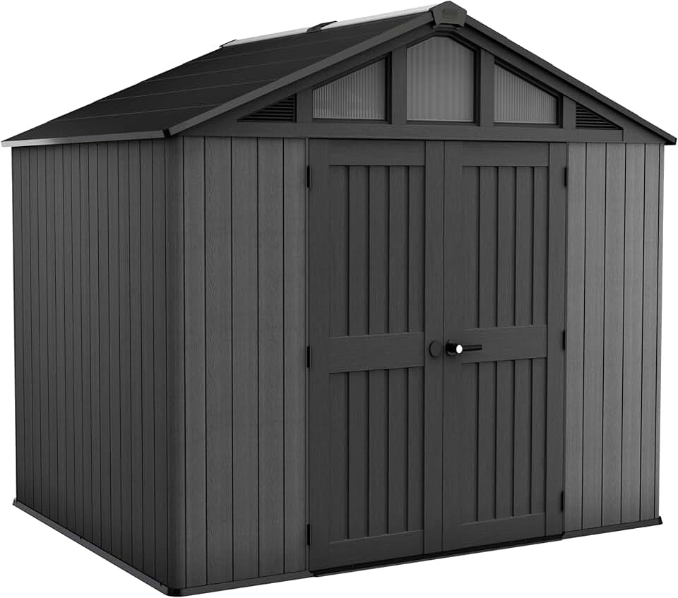 bleujardin - Stronghold - 7.7 m² - résine & métal, aspect bois, anthracite 108-7.7