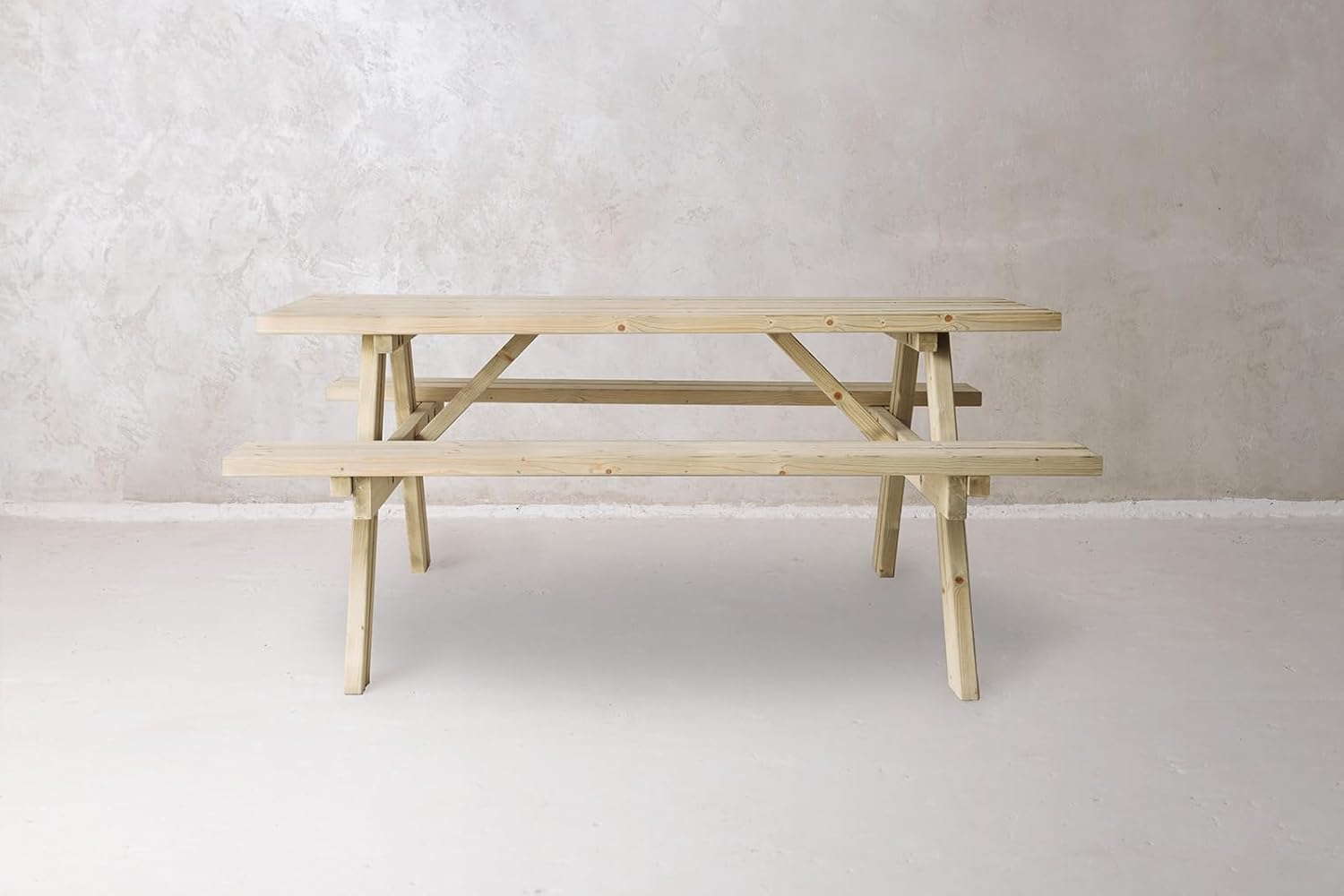 Table de Pique-Nique - Collection UNGURS - Résistante aux intempéries - Sièges pliants, idéale jardin_extérieur - bleujardin-
