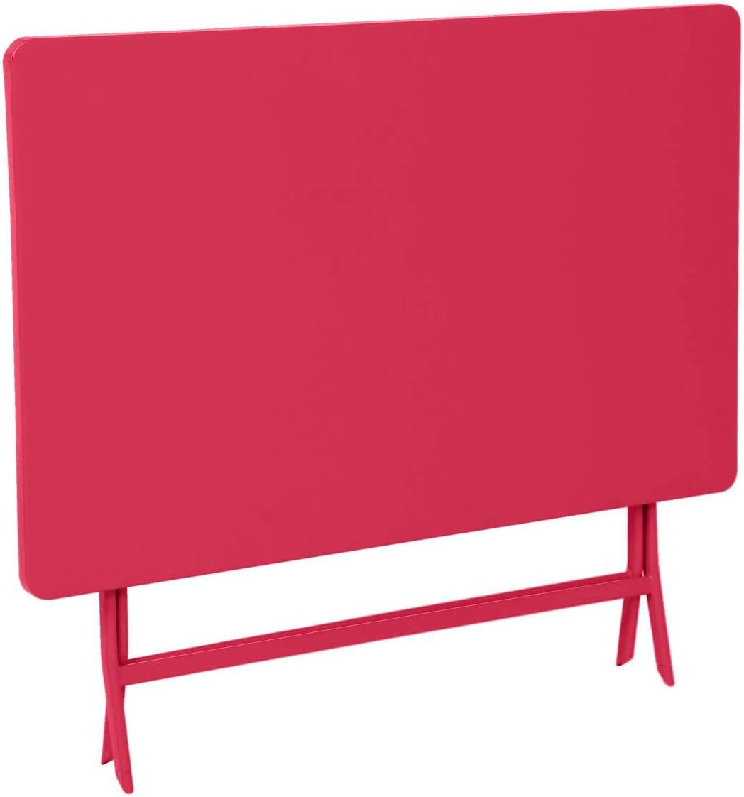 bleujardin - Greensboro - 120x70cm - table pliante acier 4 places, anti-rouille