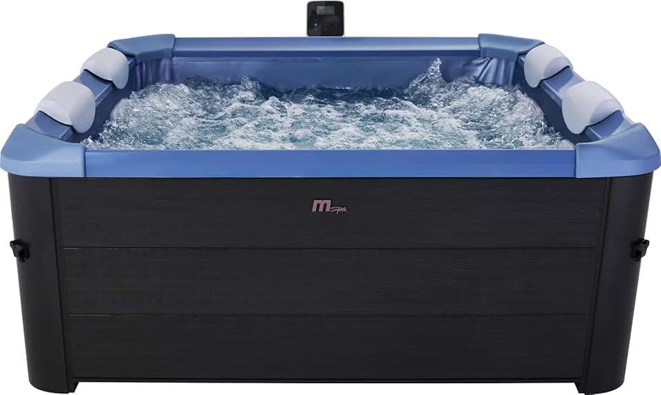 bleujardin - Oslo Saphire - 160x160x65 cm - 6 pers, 120 jets massage, LED, chauffage, ozone, bleujardin Oslo Saphire