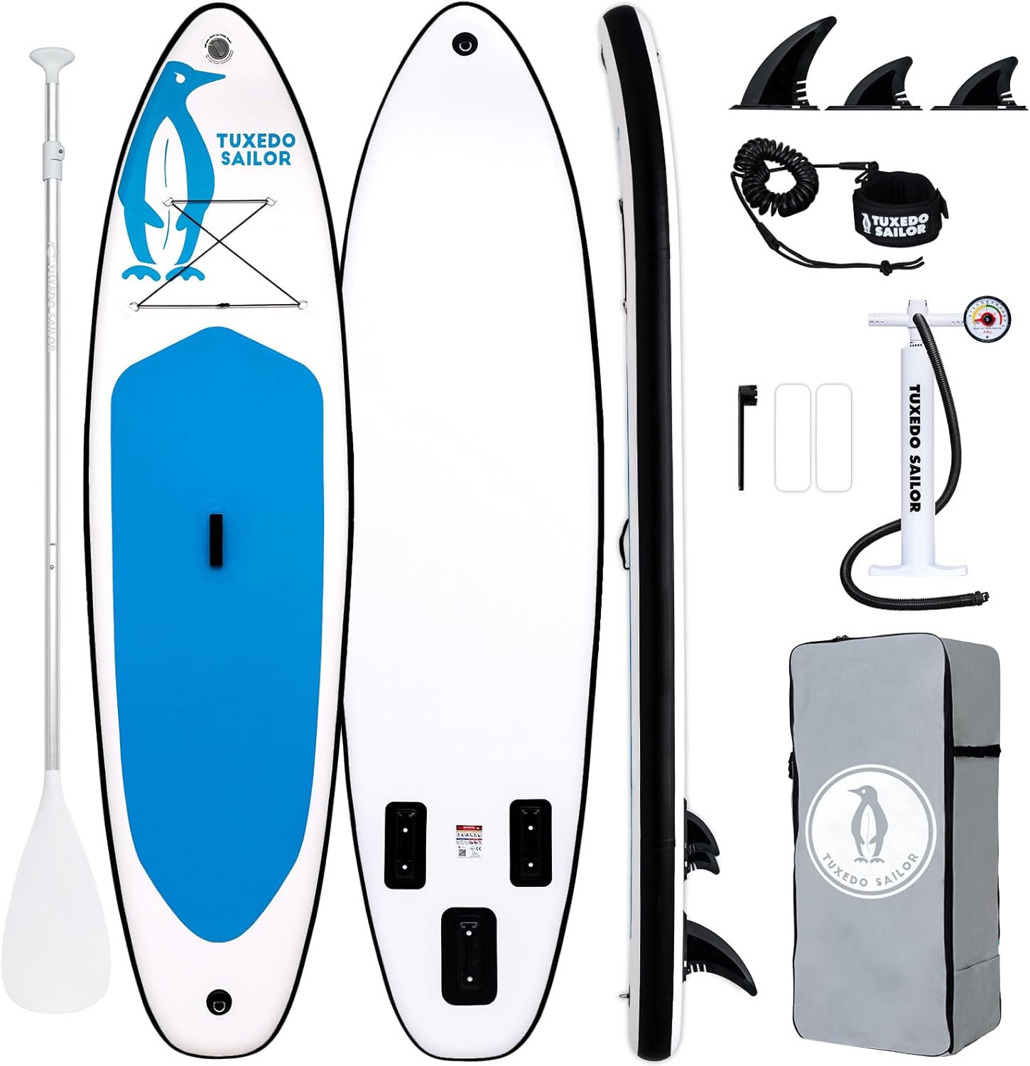 bleujardin Paddle Gonflable Adulte, Planche de Stand Up Paddle Gonflable Sup Paddle Board Gonflable Planche à Pagaie Gonflable avec Accessoires Complets