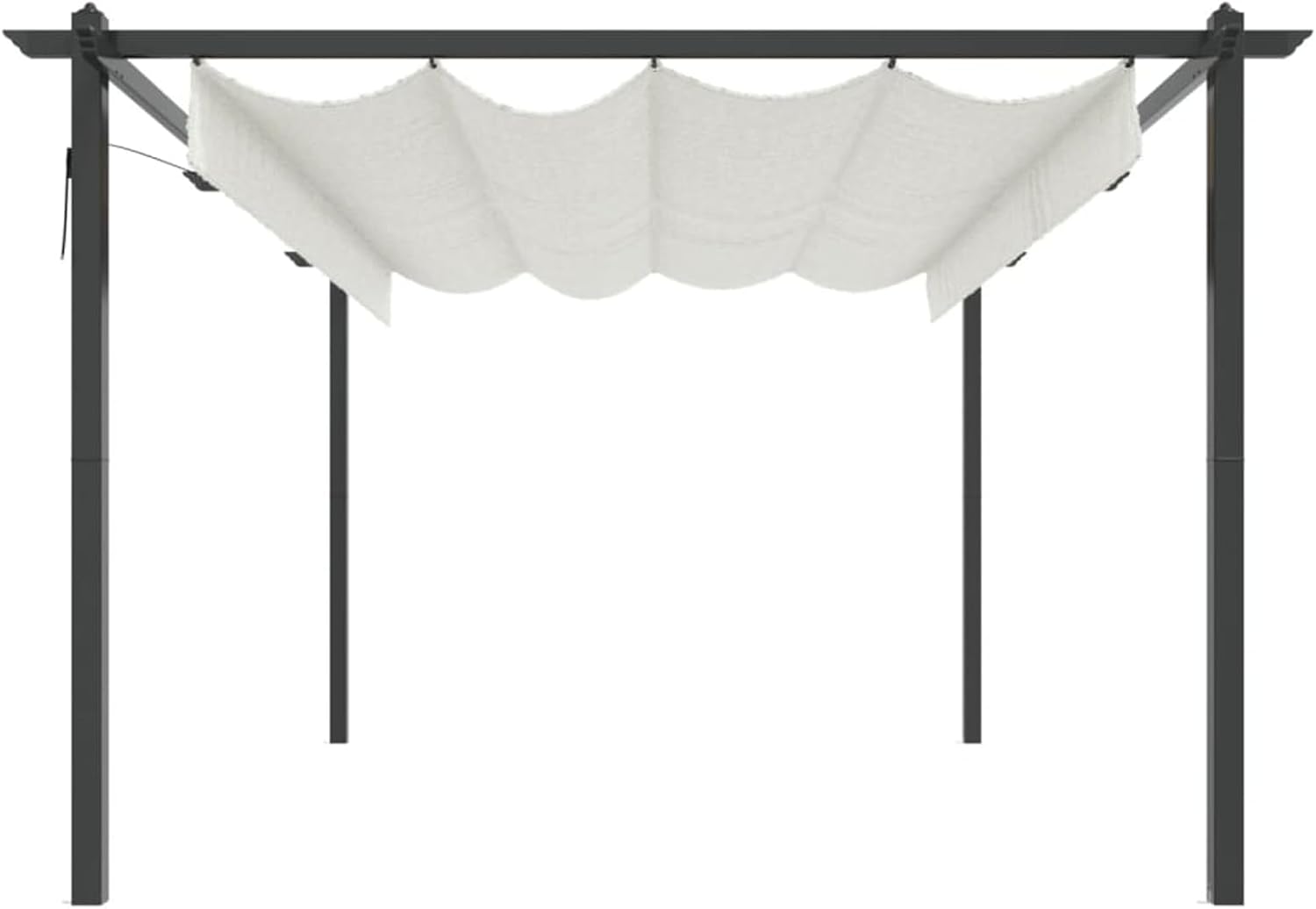 Tonnelle de jardin - toit extensible ouvrant - 4x3m étanche crème