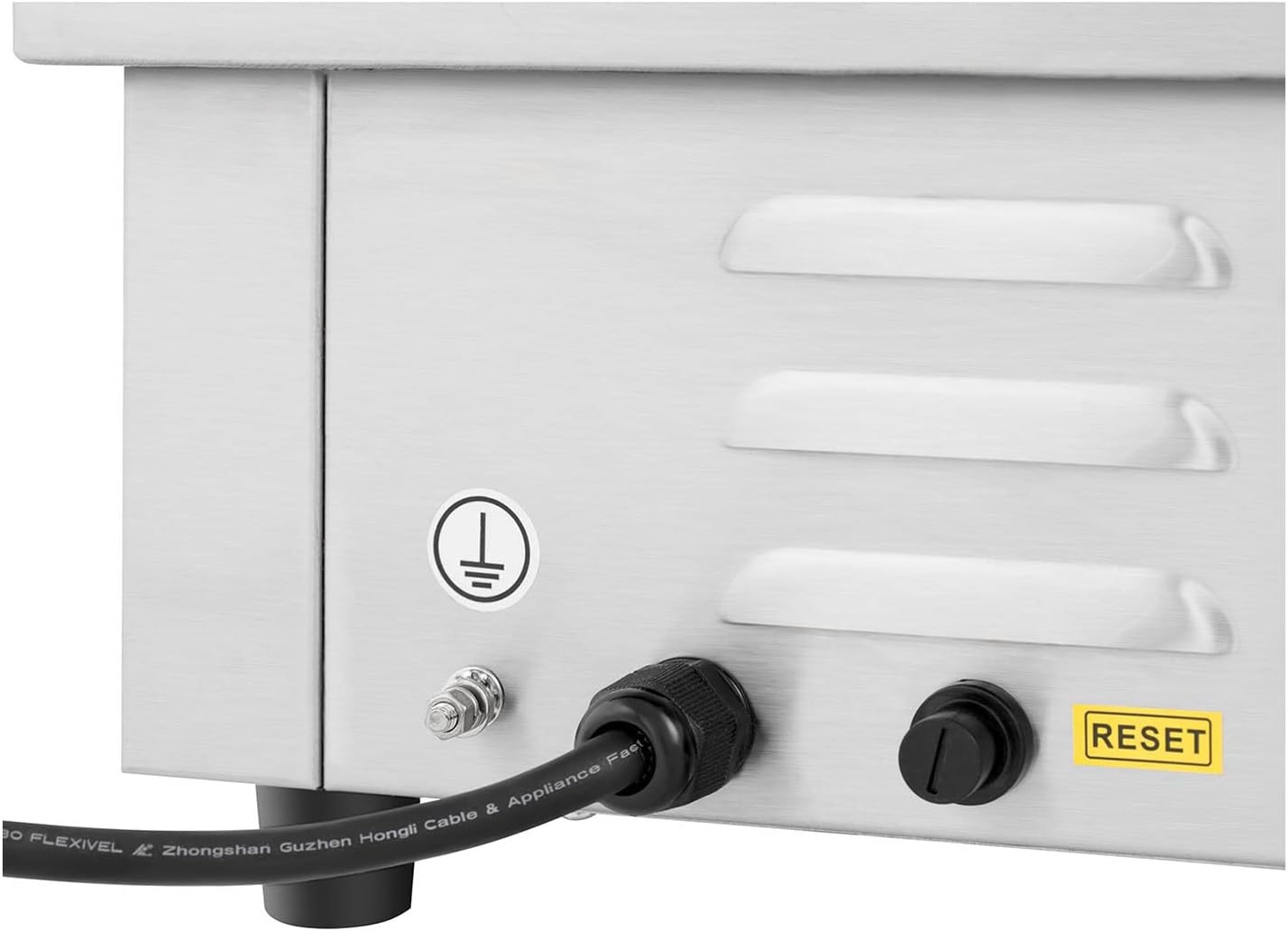 bleujardin - Plancha Électrique Double - 73x40cm - 2x2200W INOX Restaurant
