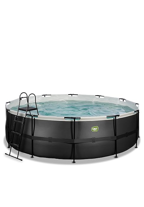 bleujardin Piscine Black Leather Ronde 