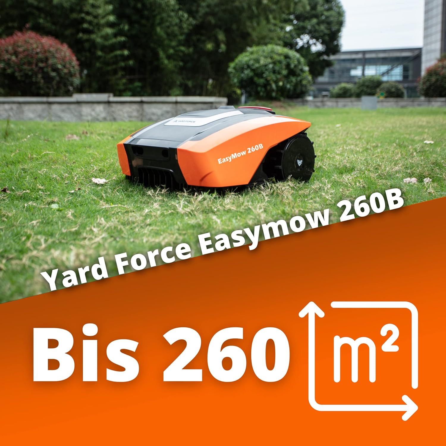 bleujardin - Easymow 260B - 260m² - robot tondeuse, noir/orange