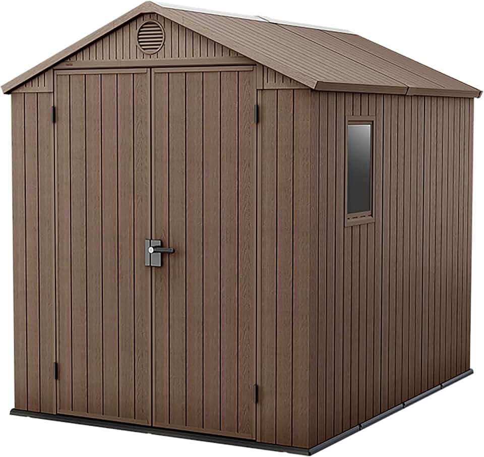 bleujardin - bleujardin 68 - 4,5m² - abri de jardin résine marron