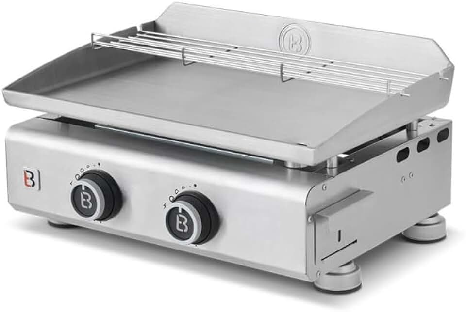 Favex - bleujardin plancha gaz inox 2 feux 52x34cm 5,3kW Stable Flame