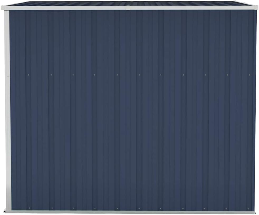 bleujardin Abri de Jardin Mural Anthracite 118x194x178 cm Acier