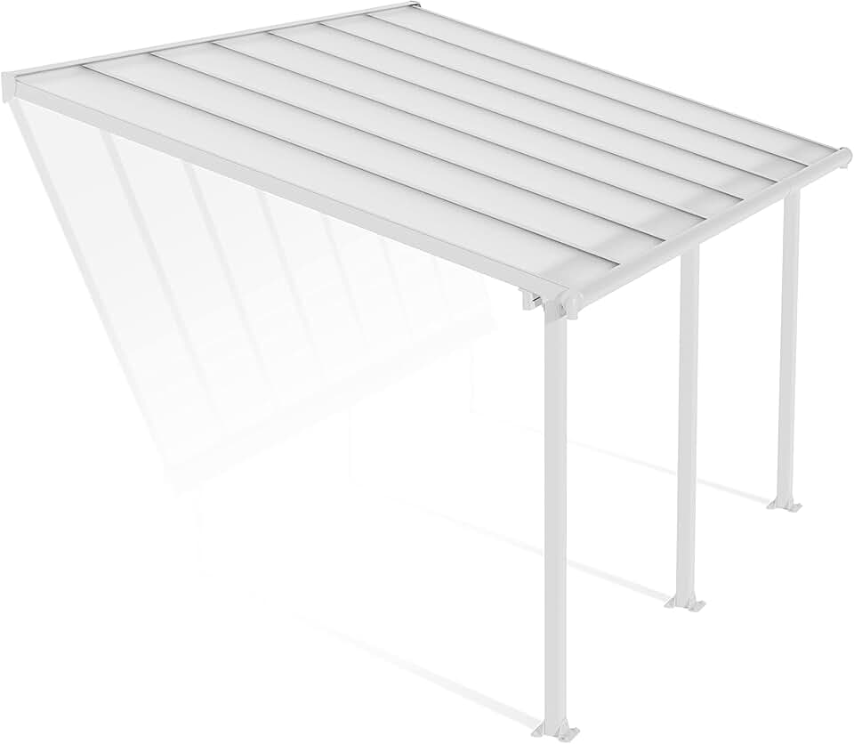 bleujardin by bleujardin - Olympia - 12.8 m² - Aluminium, polycarbonate, blanc, pergola moderne