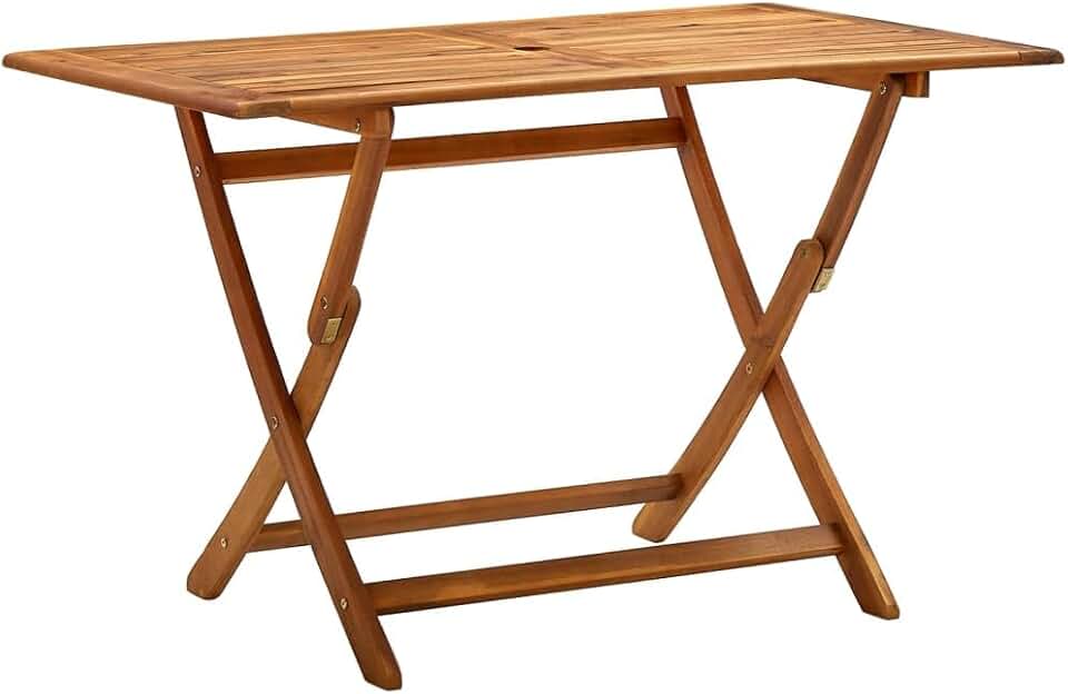 bleujardin - Table pliante extérieure - 120x70x75 cm - acacia massif