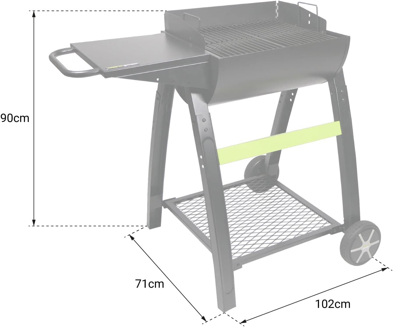 bleujardin - Barbecue TONINO 50 - acier - ventilation, 4-6 pers.
