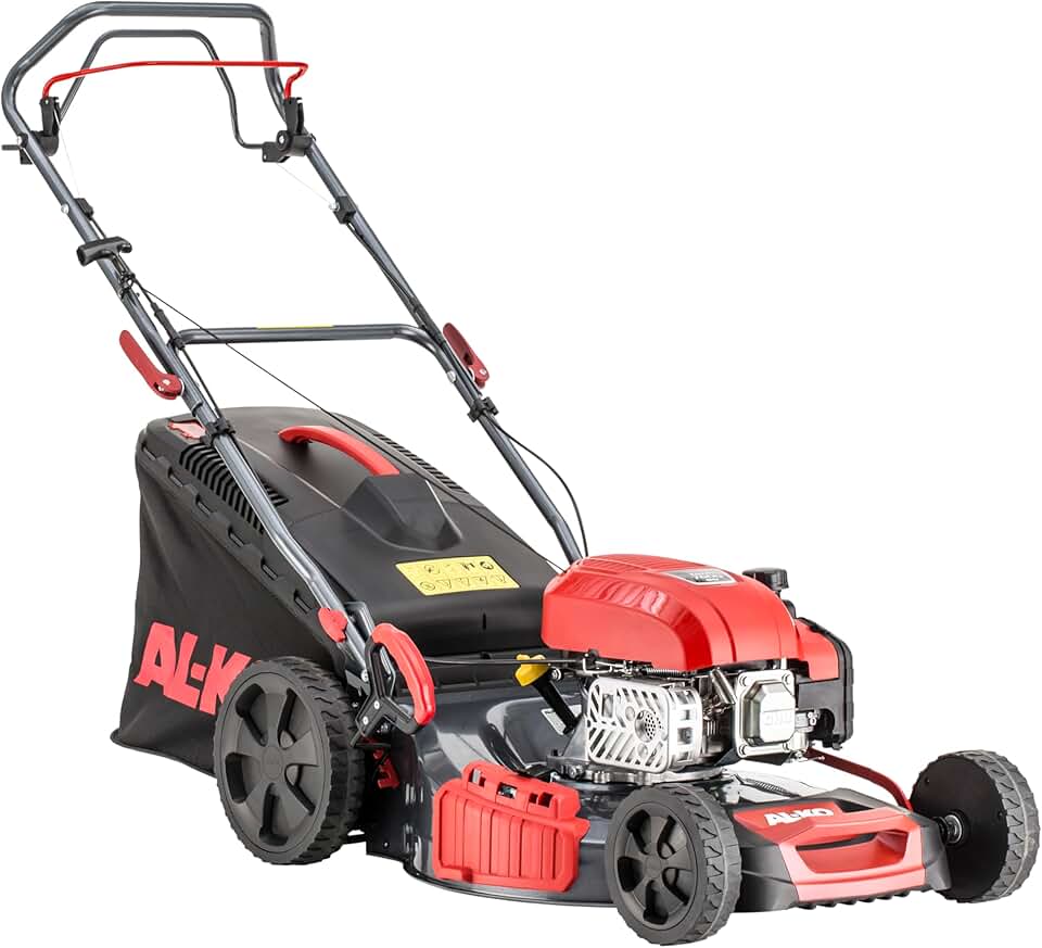 bleujardin Tondeuse à Gazon à Essence Easy 5.16 SP-D, Largeur de Coupe 51 cm, Puissance Moteur 3.0 KW, Traction à 1 Vitesses, Fonction 4INONE, boîtier en tôle d'acier, pour pelouses jusqu'à 1800 m²