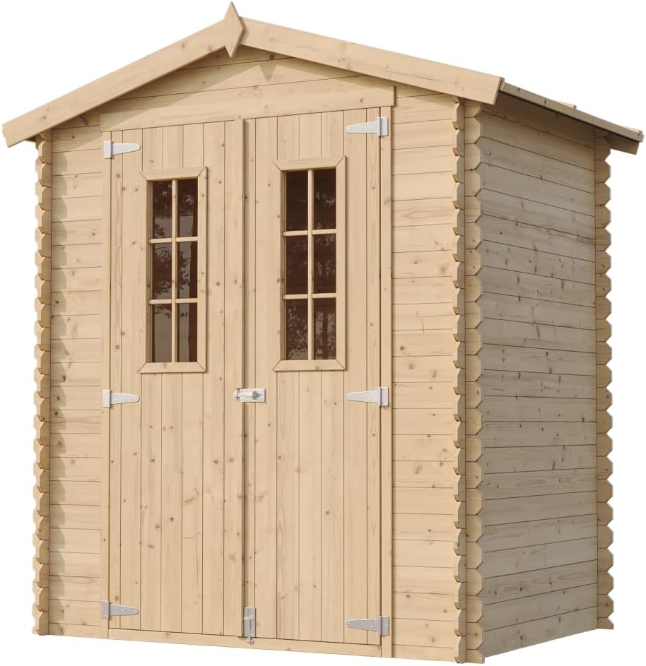 Abri de Jardin en Bois - Stockage extérieur I196xL136xH218 cm/ 1.98 m2 Petit abri à Outils, Local à vélos - bleujardin M367C