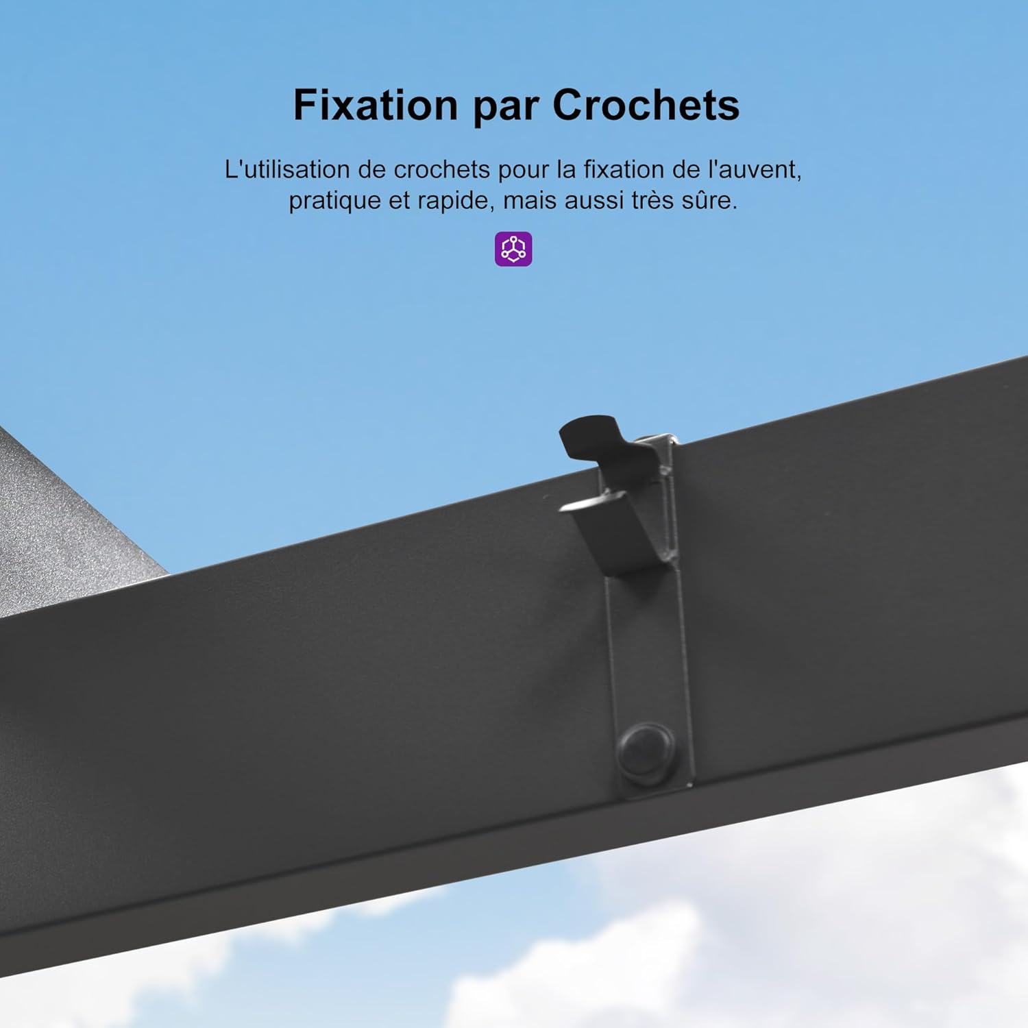 bleujardin - Pergola aluminium - 4x3,2m - LED, toit rétractable, toile teintée