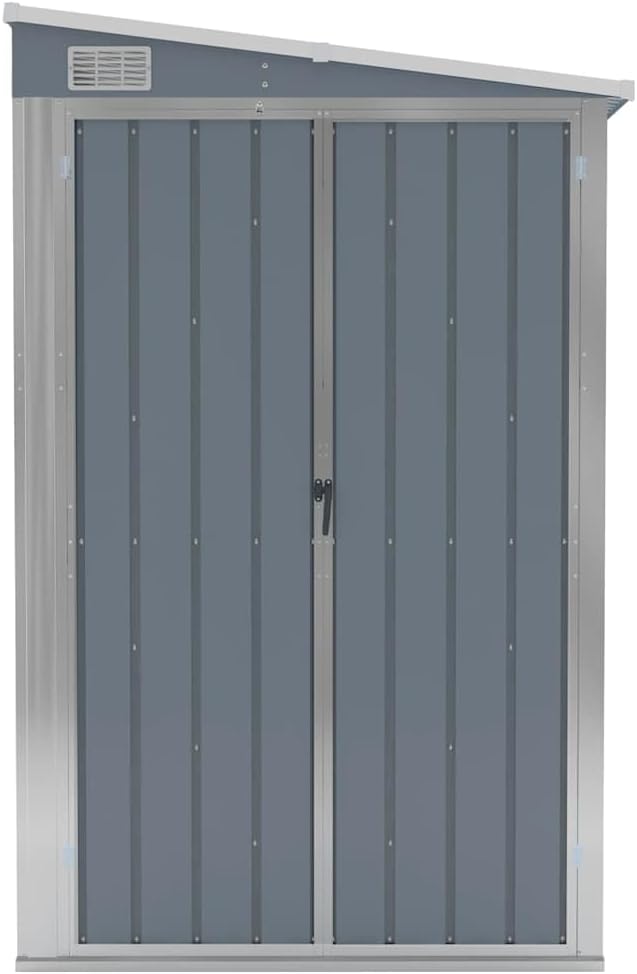 bleujardin Abri de Jardin Mural Gris 118x382x178 cm Acier galvanisé, Maison & Jardin, Pelouses & Jardins, Vie en extérieur, Structures extérieures, Cabanes & abris de Jardin, Gris, (Poids 47.9KG)