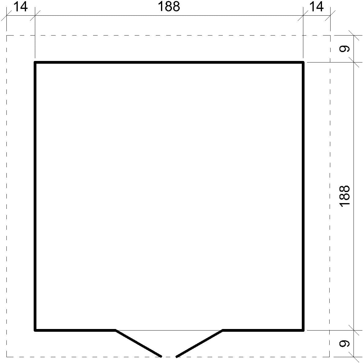 Abri de Jardin en Bois - Stockage extérieur I216xL206xH218 cm/ 3.53 m2 Petit abri à Outils, Local à vélos - bleujardin M343