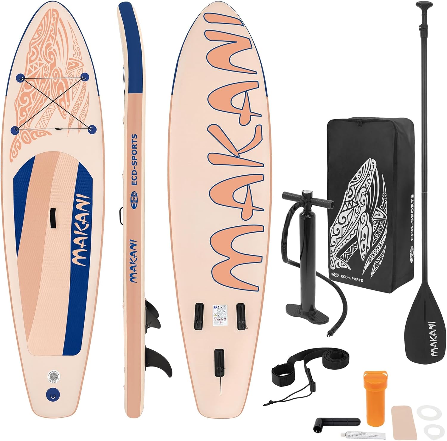 bleujardin Stand Up Surf Paddle Board Gonflable 305/308/320/380 cm | PVC | jusqu'à 120/150 kg | Épaisseur 10/15 cm | Planche de Surf Pagaie Sac de Transport Pompe à Air | Diverses Couleurs Modèles