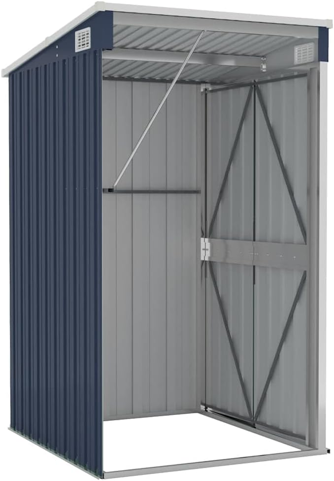 Remise de Jardin Murale - anthracite, acier, 118x100x178cm, 22.7kg