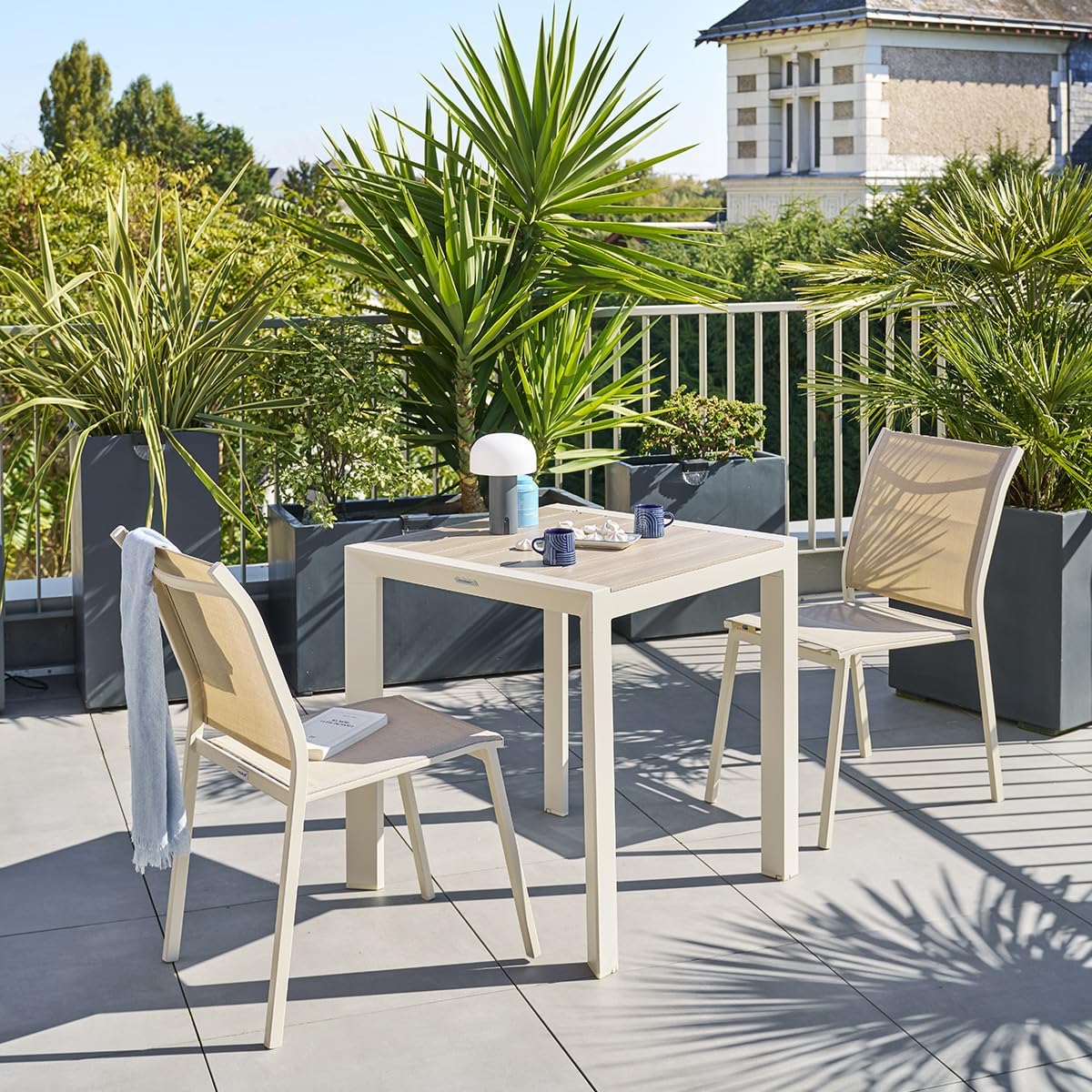 bleujardin - Evasion Argile - 2 places - aluminium époxy lattes bois