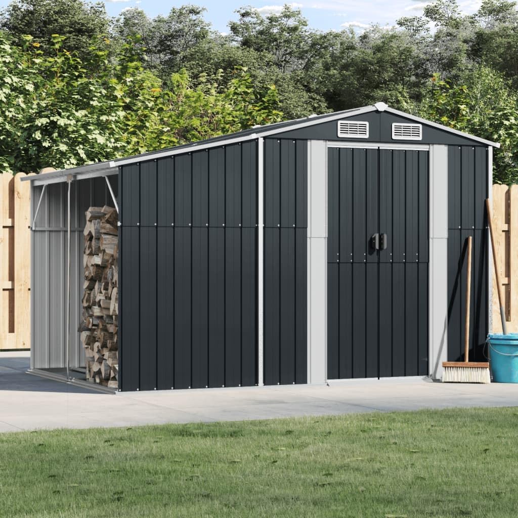Abri de Jardin en Acier galvanisé, Salles de Stockage de Jardin Extérieures avec Bouches D'aération et Poignées Pratiques pour Ranger Les Outils, Les Ustensile de (277 x 192,5 x 179 cm)
