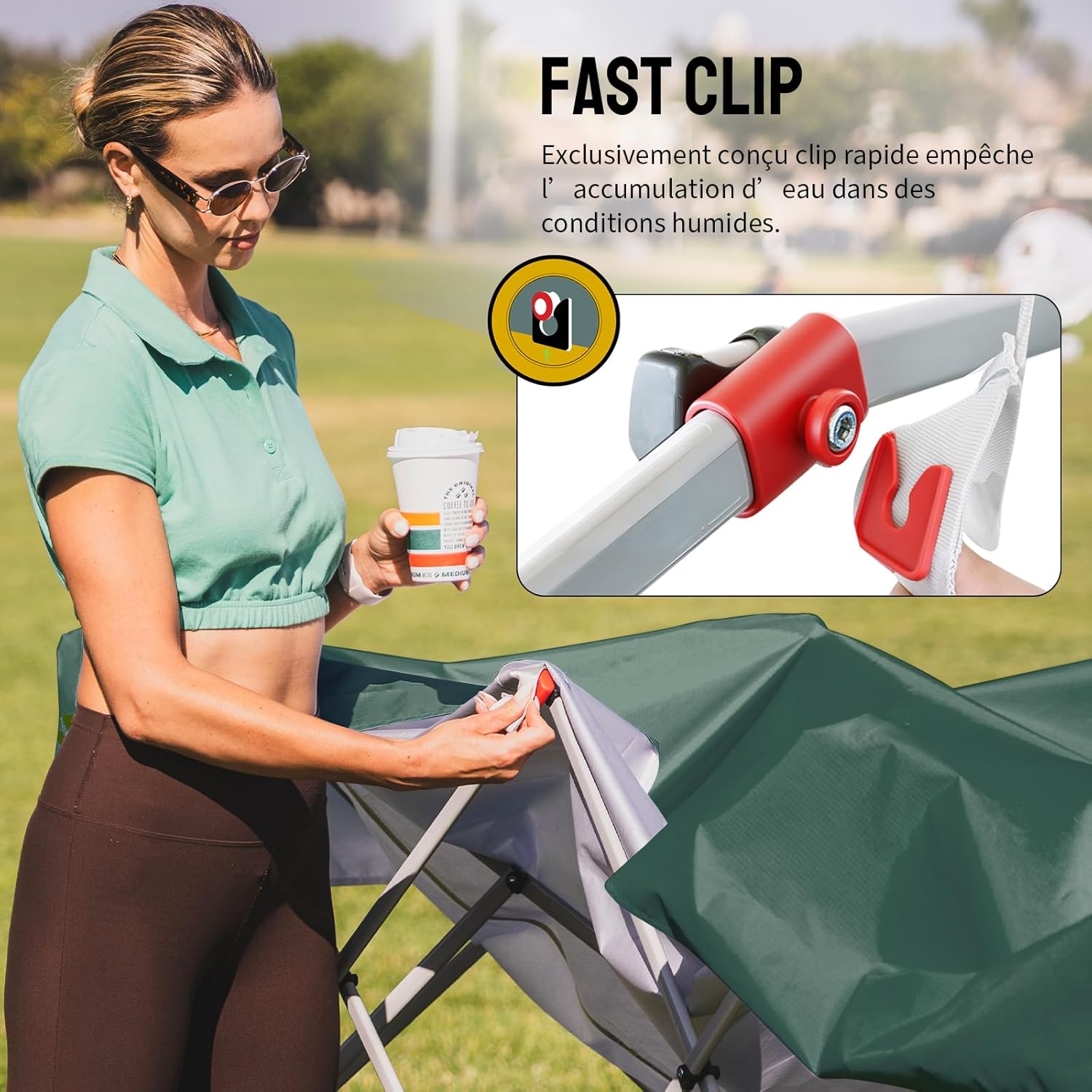bleujardin Tonnelle Pliante 3x3 Imperméable, Barnum Pliant de Jardin Exterieur, Pop-Up Gazebo avec Sac de Rangement, UPF 50+, avec 4 Parois Latérales Amovible, 4 Sac de Sable, Vert Forêt