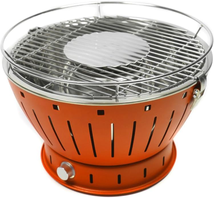 bleujardin - Barbecue portable sans fumée - 35cm diamètre - charbon de bois