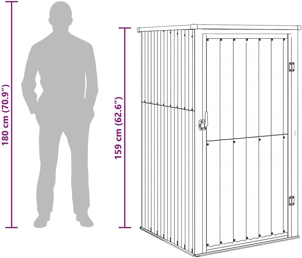 Abri de jardin vert - 88x89x161cm - acier galvanisé, compact, 20kg