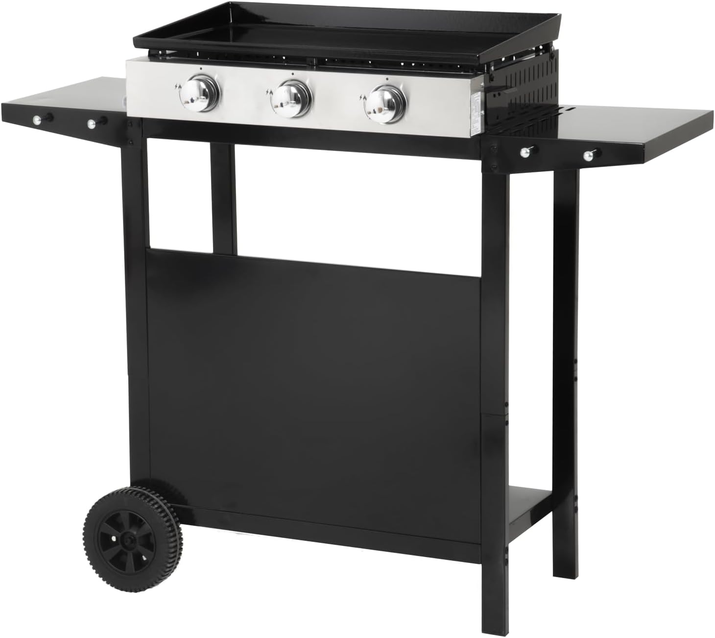bleujardin - Plancha Mérida sur chariot 3 brûleurs 6kW 74x33 cm
