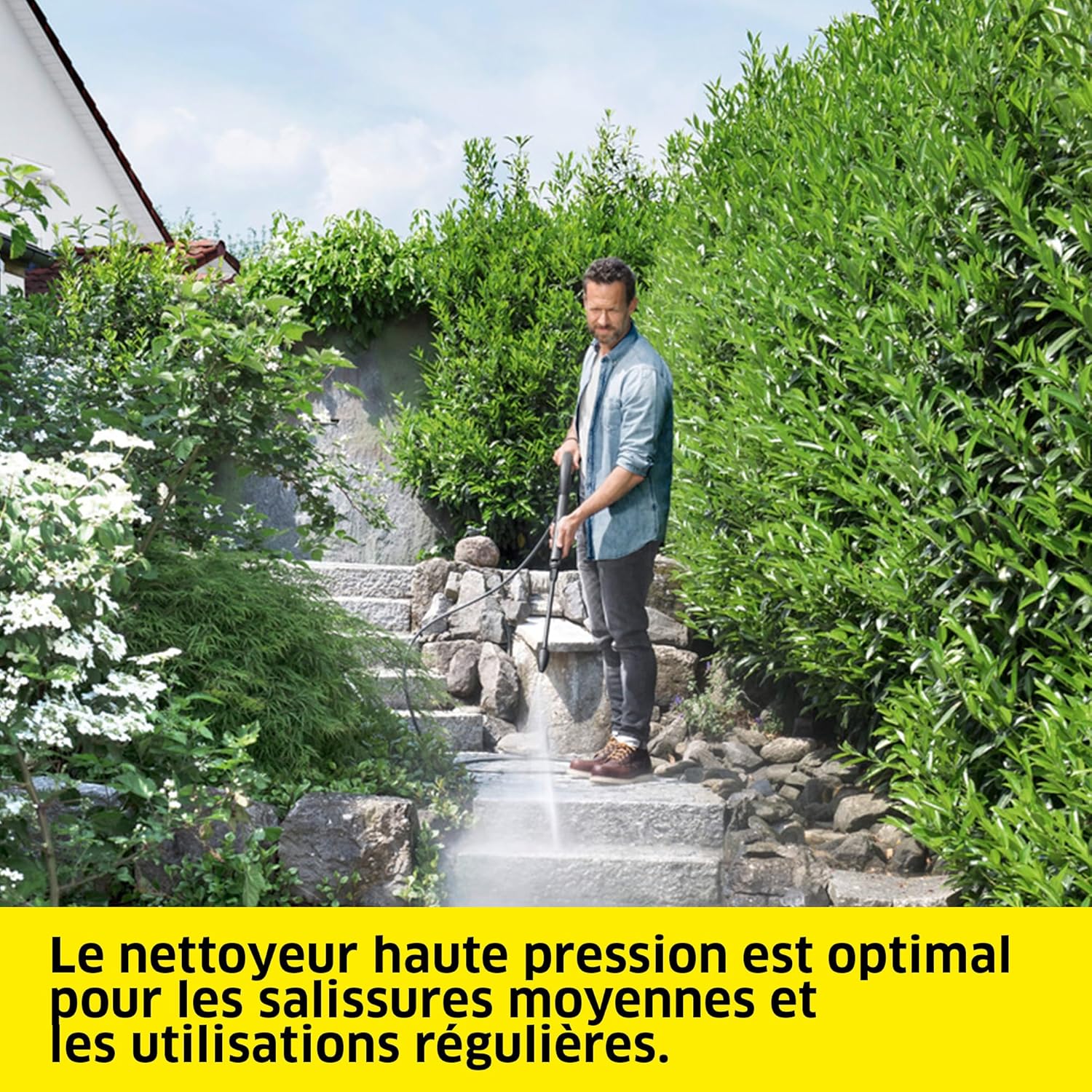 bleujardin - Nettoyeur Haute Pression K 5 Classic Car & Home - 145 bar, 500L/h, 40m²/h, Filtre à Eau, Poids 5.6kg, Pistolet