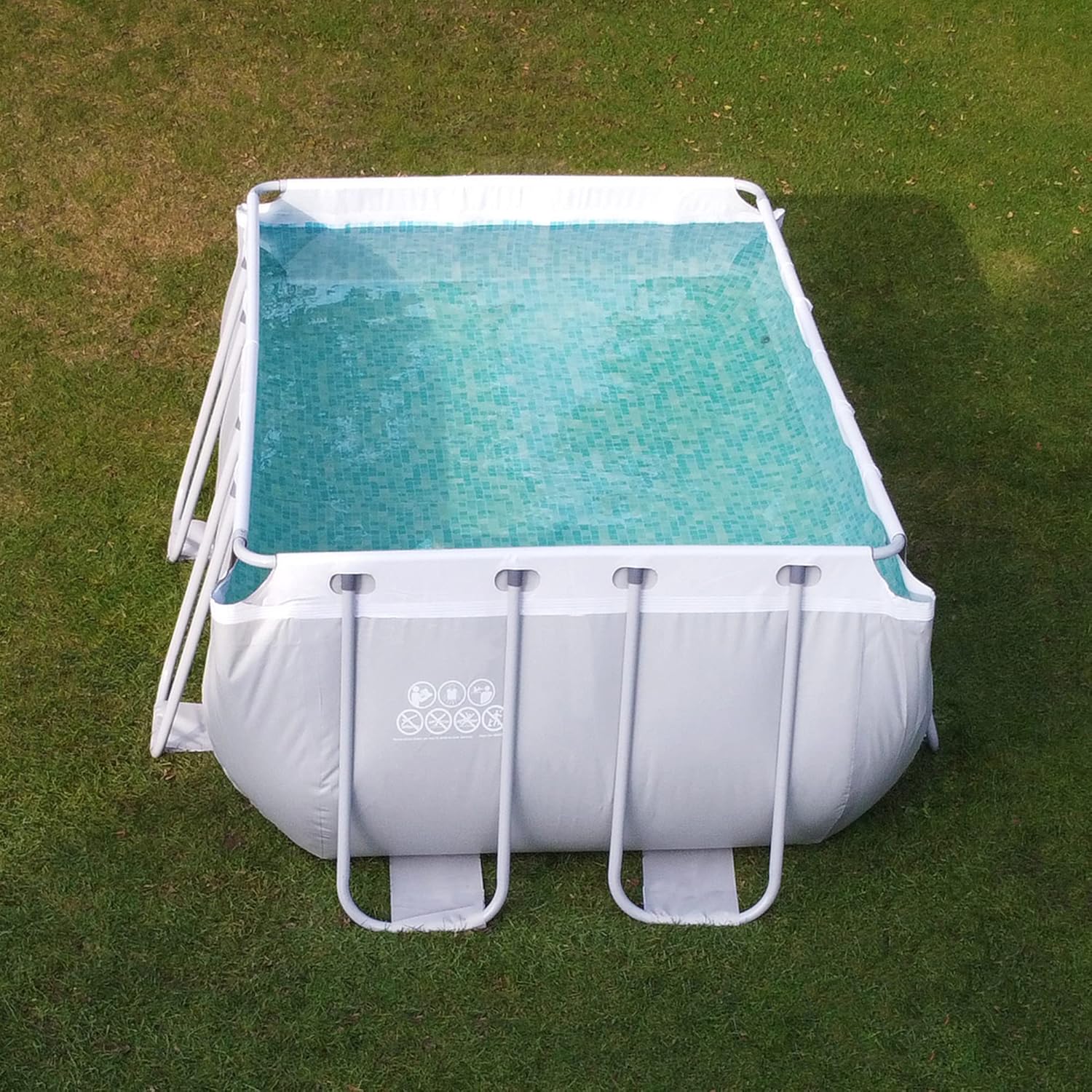 yourGEAR - Piscine familiale XL - 3x2x1m - Acier, skimmer, jardin