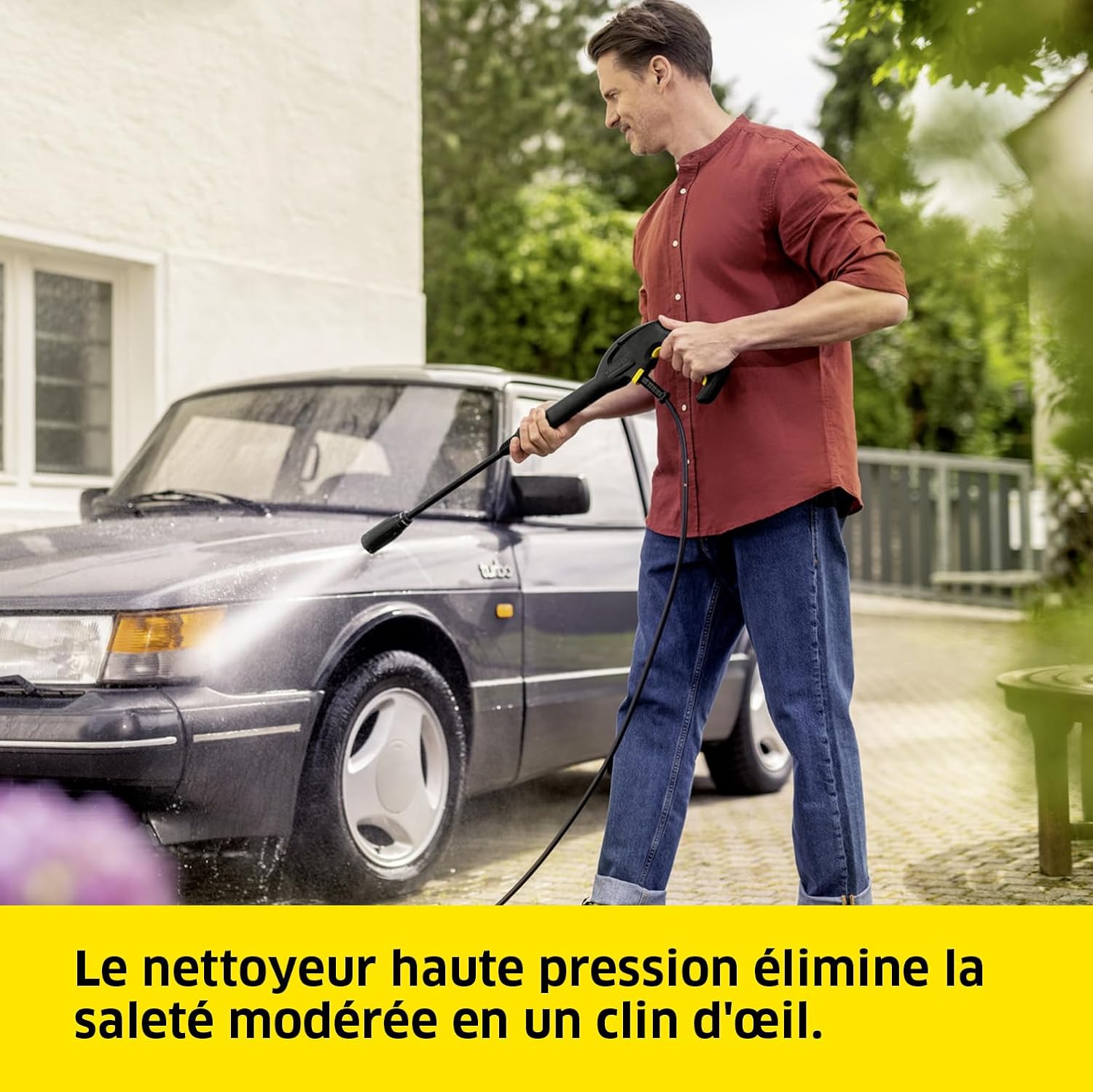 bleujardin Nettoyeur Haute Pression K 4 Classic Home, Pression : Max. 130 Bar, Débit : 420 l/h, Surface : 30 m²/h, Filtre à Eau, Poids : 4,6kg, Pistolet Haute Pression, Rotabuse, Lance, Home Kit